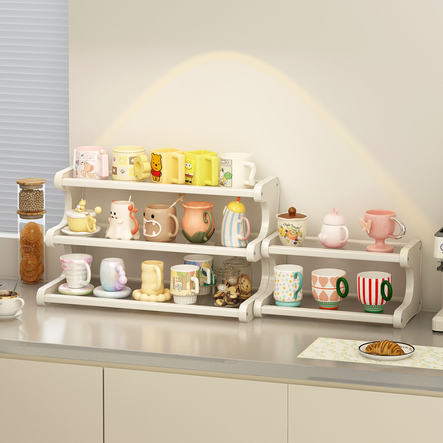 杯子收纳置物架餐边柜咖啡水杯茶杯放置吧台面马克杯子展示整理架,家庭/个人清洁工具,杯架,淘宝优惠券,粉丝福利购,淘宝优惠卷