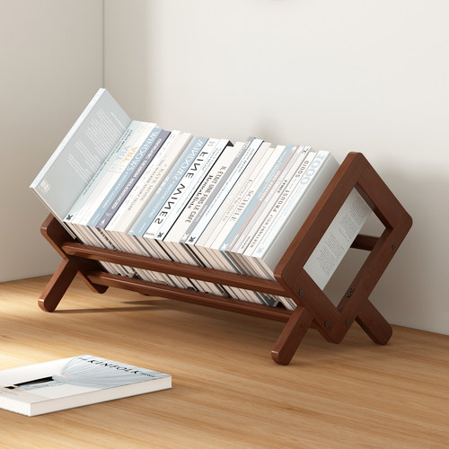 桌面小型书架置物架客厅家用中式覆古风教师办公桌摆件整理架