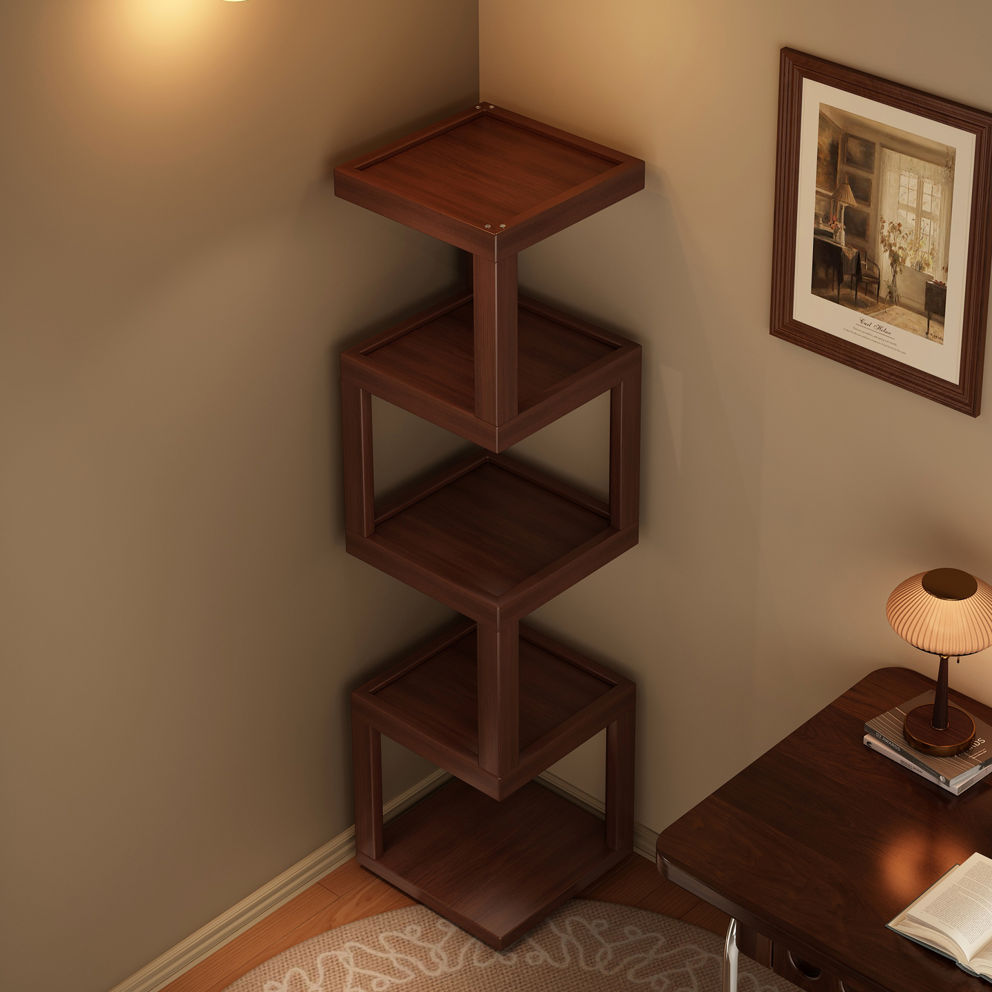 【可360°旋转】小窄转角书架