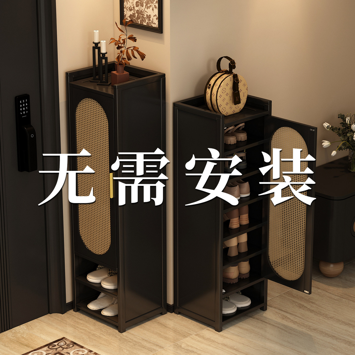 免安装鞋柜小窄门口入户玄关鞋架子家用门口多层室内角落不占空间