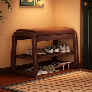 实木换鞋凳门口家用穿鞋凳进门凳入户玄关可坐可收纳长条凳高级感