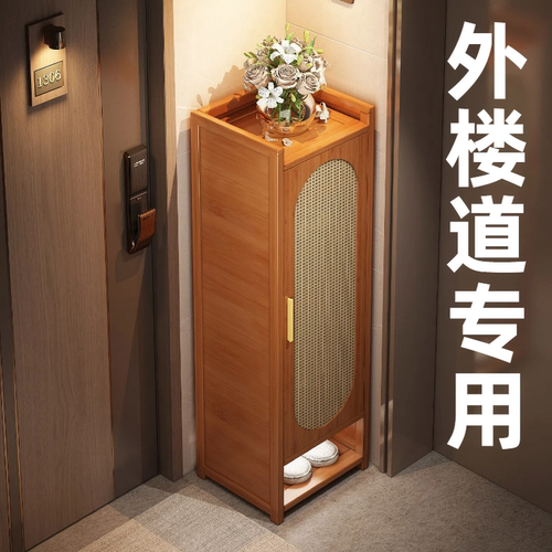鞋架小窄门口鞋柜带门防尘