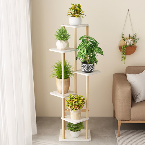姿竹小型简约木阶梯式造型花架