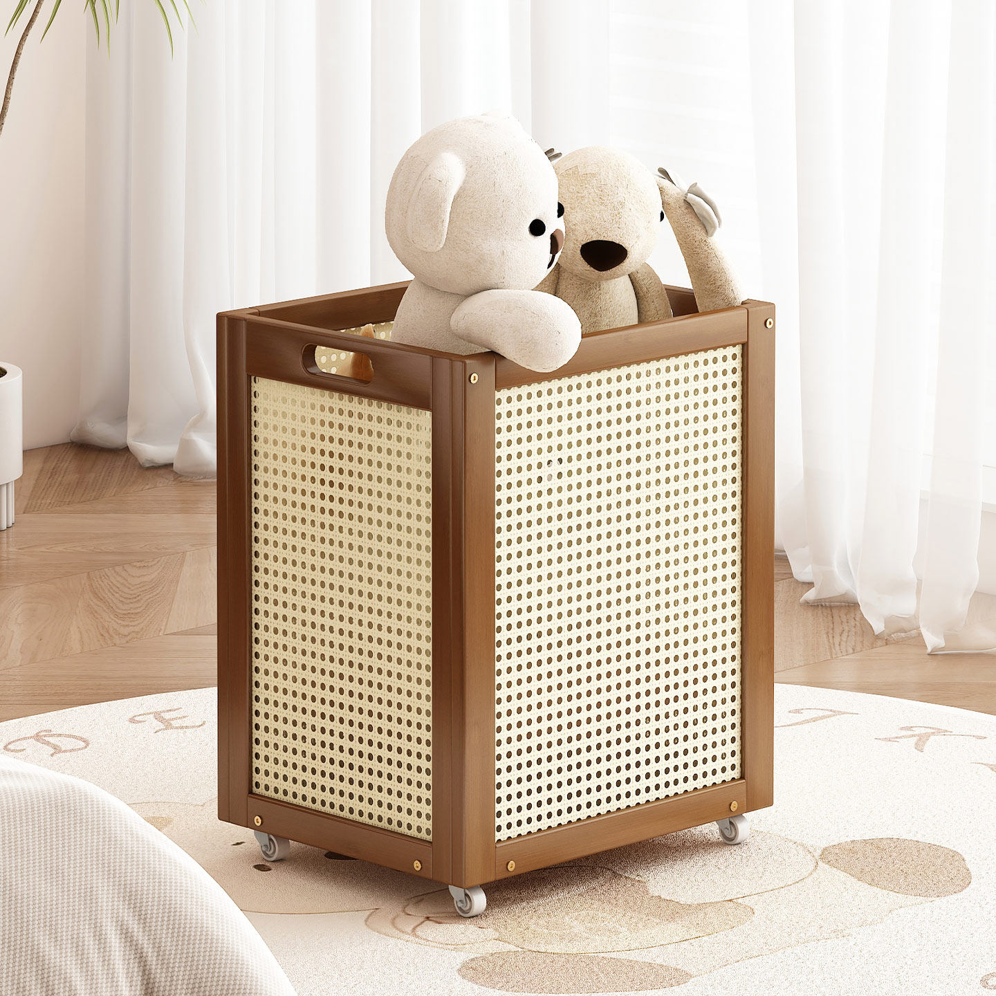 娃娃收纳筐毛绒儿童玩具收纳神器可移动公仔玩偶大容量家用收纳篮,收纳整理,脏衣篮,淘宝优惠券,粉丝福利购,淘宝优惠卷