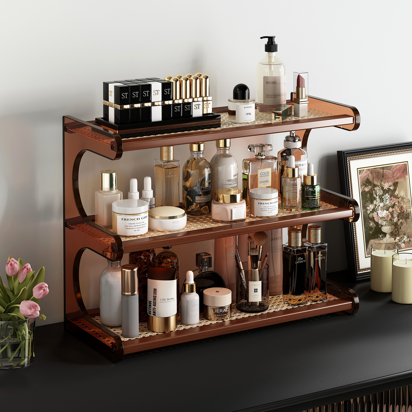 多功能多层防滑化妆品收纳架