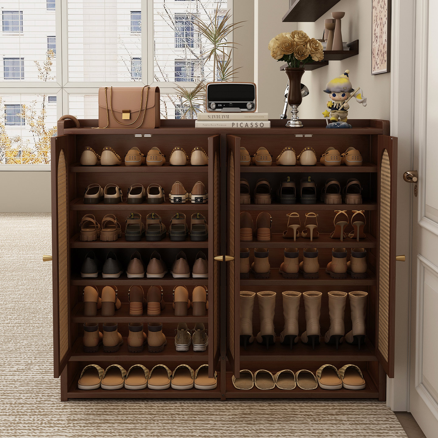 送货上门超稳不晃超强承重鞋架