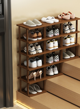 楼梯鞋架阶梯式窄高门口置物架放楼梯上的鞋架子转角入户门鞋柜