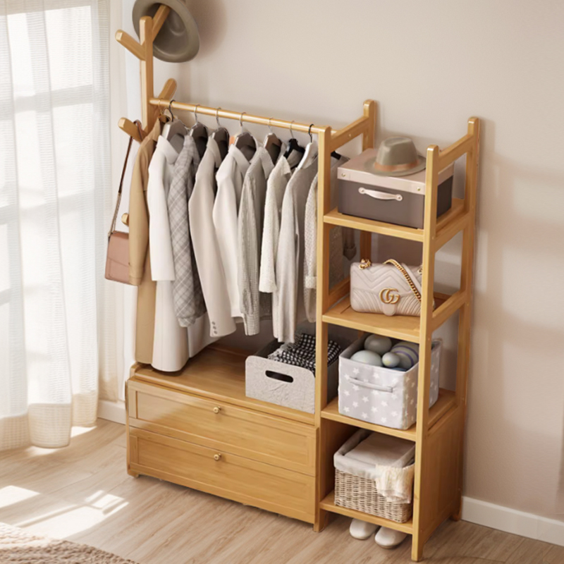 姿竹楠竹现代简约多功能衣帽架