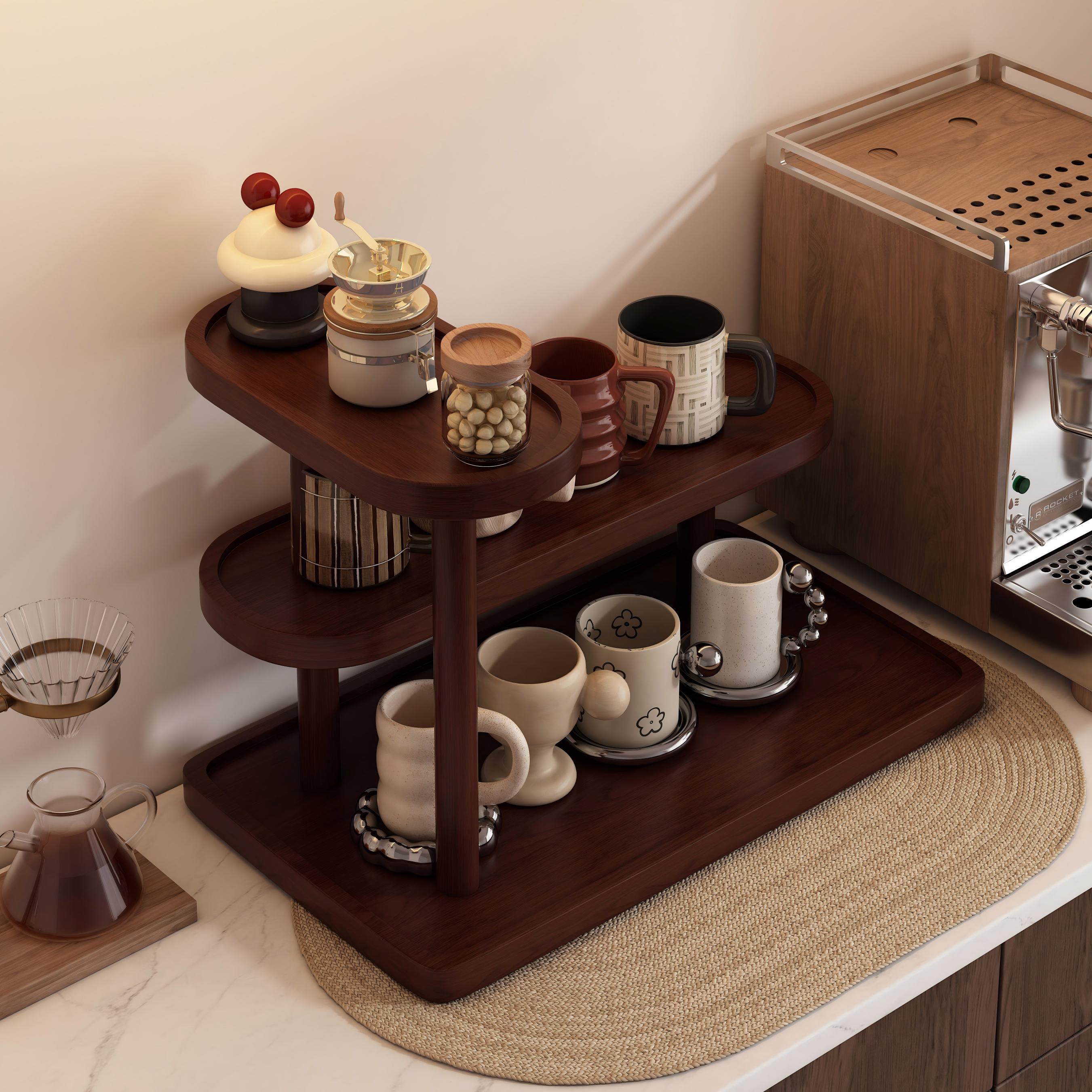 中古风杯架桌面置物收纳架