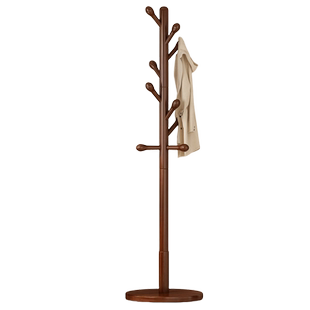 实木衣帽架入户挂衣架卧室落地床尾小衣架挂包包置物架衣服架子