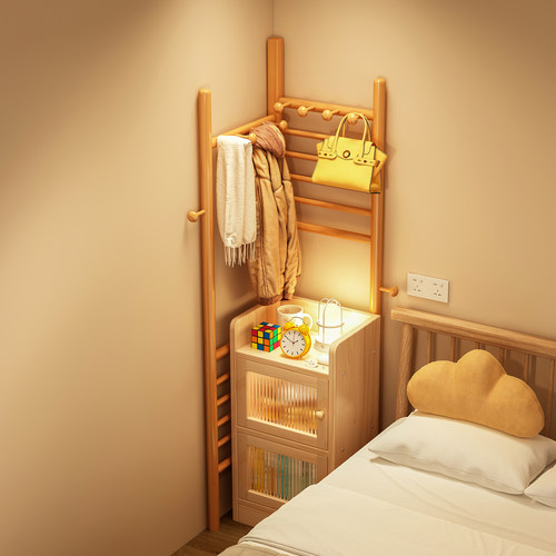 转角简约玄关卧室衣帽架