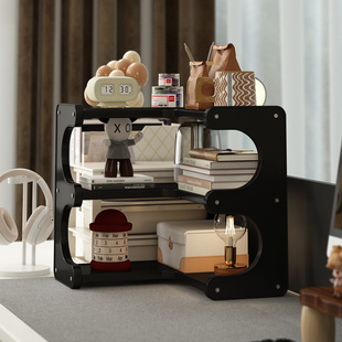 桌面转角收纳置物架办公室书桌台面储物架多层水杯咖啡杯整理架子