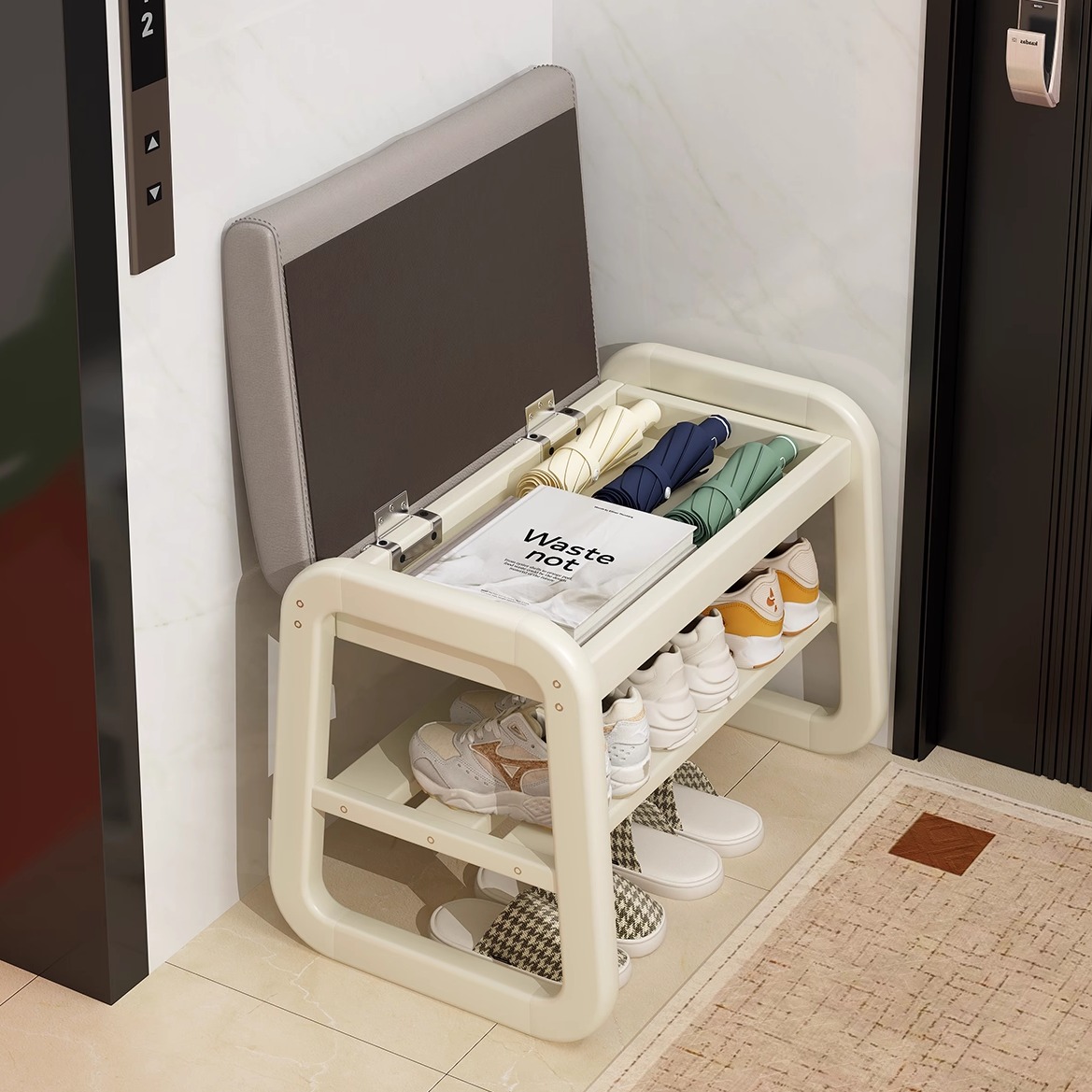 一凳多用，翻盖收纳储物