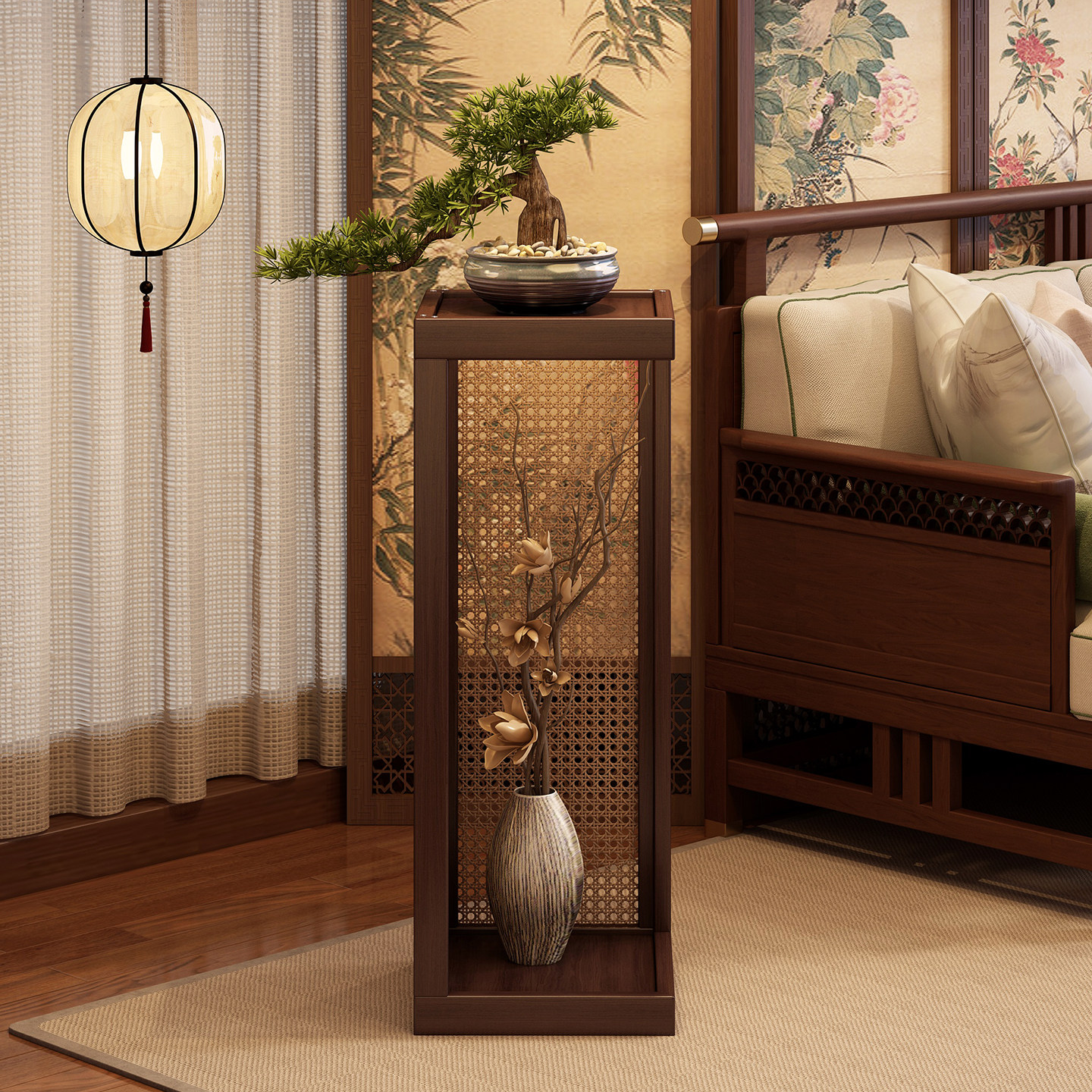 中式花架置物架阳台实木多肉花盆放置层架植物摆放托架客厅落地式,住宅家具,花架/花几,淘宝优惠券,粉丝福利购,淘宝优惠卷