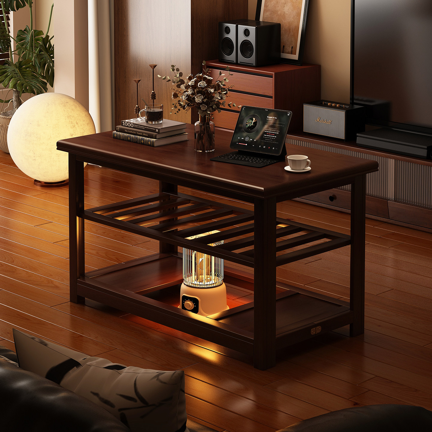 实木烤火桌新型家用湖南折叠烤火架冬季客厅长方形茶几一体烤火炉,住宅家具,折叠桌,淘宝优惠券,粉丝福利购,淘宝优惠卷