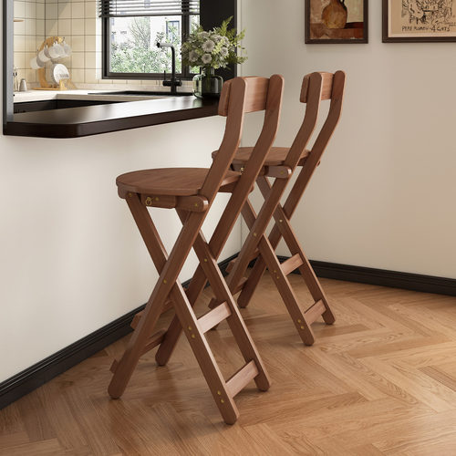 复古风吧台椅靠背高脚凳