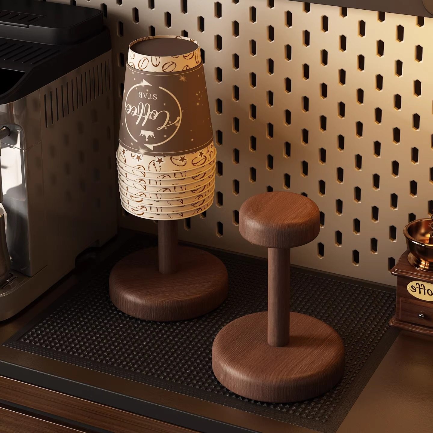 一次性杯子取杯器桌面实木沥水杯架家用纸杯架咖啡茶杯防尘置物架,家庭/个人清洁工具,杯架,淘宝优惠券,粉丝福利购,淘宝优惠卷