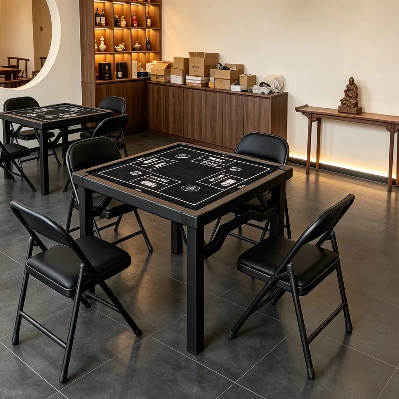 棋牌室掼蛋比赛专用桌子图片