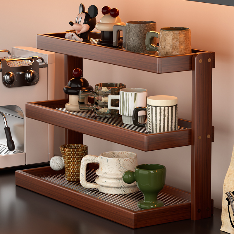 桌面咖啡杯分层收纳展示架