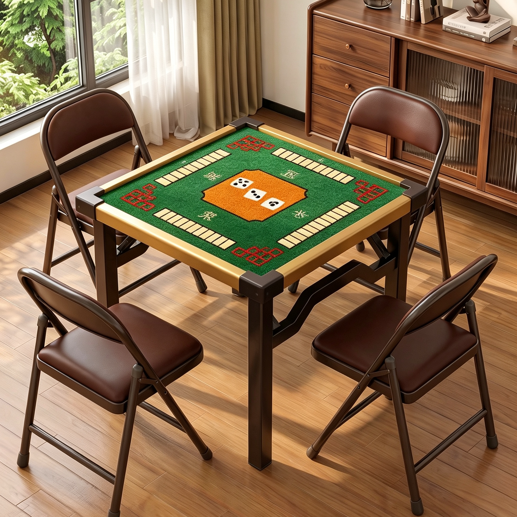 棋牌室掼蛋比赛专用桌子图片