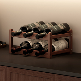 酒架置物架葡萄酒展示架家用酒柜格子架吧台摆件斜放酒瓶陈列架子