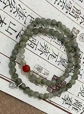 「翠绿古韵」新中式串珠叠戴手链新款国风小众精致福牌男女手串