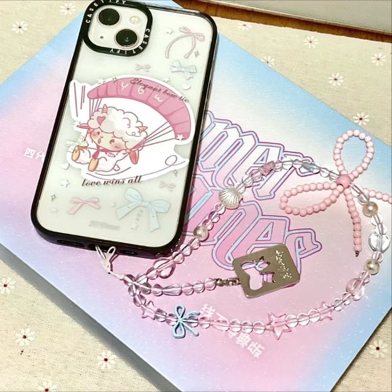 2025年新款TF家族TF四代夏日运动会周边手机链蝴蝶结串珠手机挂件