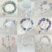 新中式 蝴蝶串珠手链女甜美清新平安喜乐手串学生情侣闺蜜手饰礼物