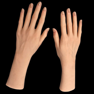 硅胶仿真手模特玉镯戒指手链穿戴甲拍摄展示道具美甲练习假手模型