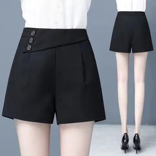女夏季 韩版 A字西装 2026新款 子高腰百搭显瘦休闲裤 短裤 裤 女 大码