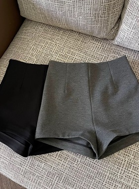 黑色小短裤女团高腰打底外穿2025夏季新款a字紧身休闲显瘦热裤子