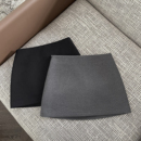 灰色毛呢半身裙女秋冬新款百搭显瘦a字裙高腰黑色毛呢包臀短裙子