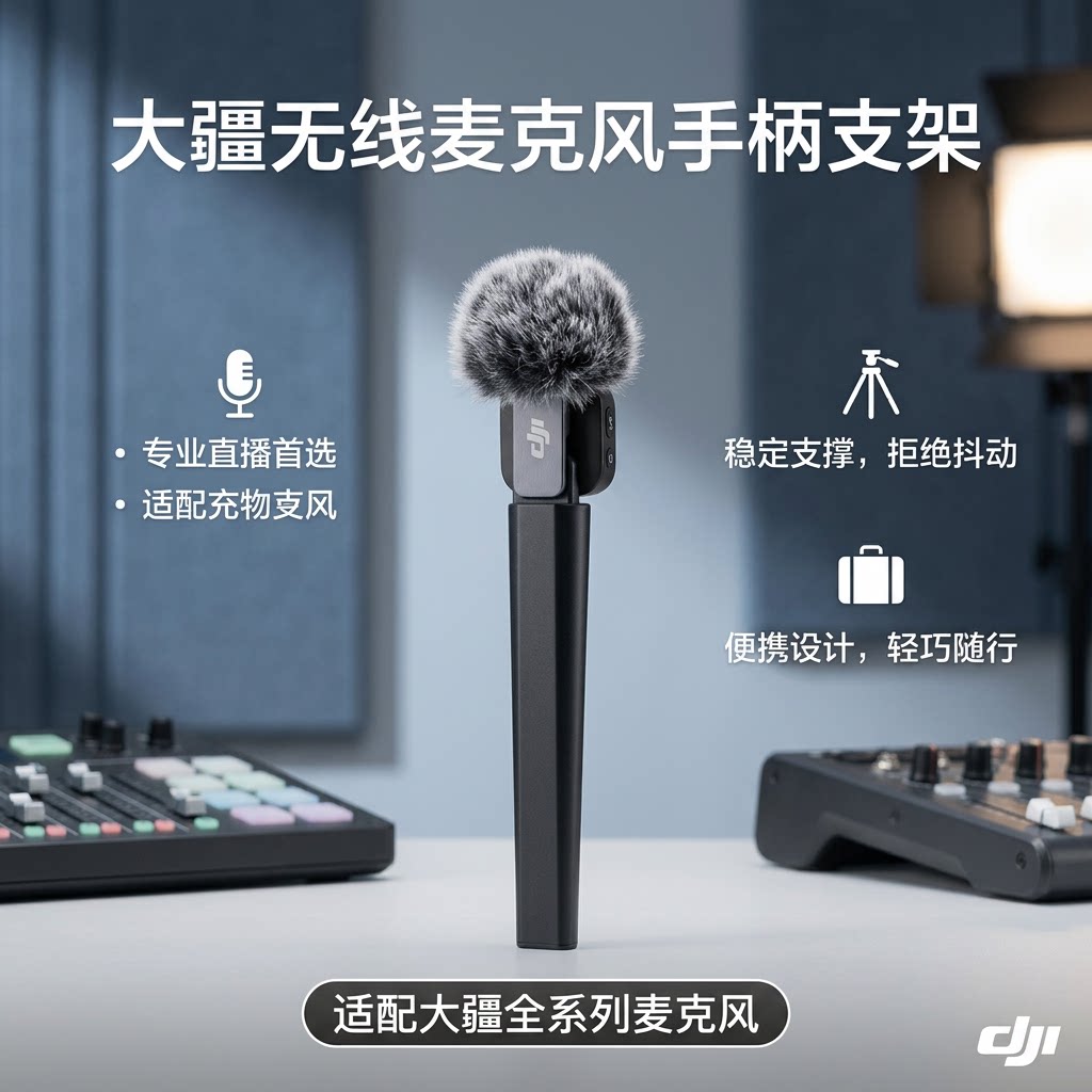 适用大疆DJI Mic mini无线麦克风迷你支架底座录音手柄配件采访图片