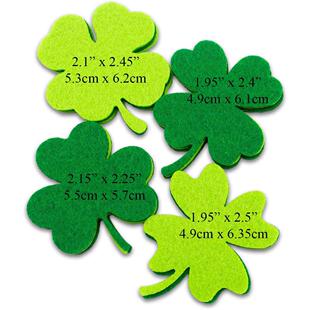 三叶草圣帕特里克节派对用品 毛毡装饰不织布发饰服装配件儿童diy
