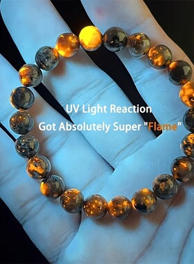 天然火焰石珠子手链6/8/10mm欧美霸气嘻哈朋克串珠圆珠手链男