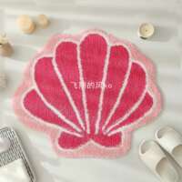 Anti-slip and easy-to-maintain bathroom floor MATS, dirt-resistant bedroom and study floor MATS, ocean shell imitation cashmere carpet, living room thumbnail 3