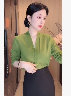 刘欣服饰 新款减龄显瘦上衣洋气百搭气质时尚韩版上衣64125