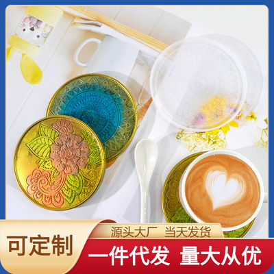 DIY crystal drip pattern coaster mold, mirror baking patter