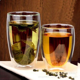 耐高温双层玻璃杯家用吸管水杯啤酒杯可订牛奶杯隔热咖啡杯
