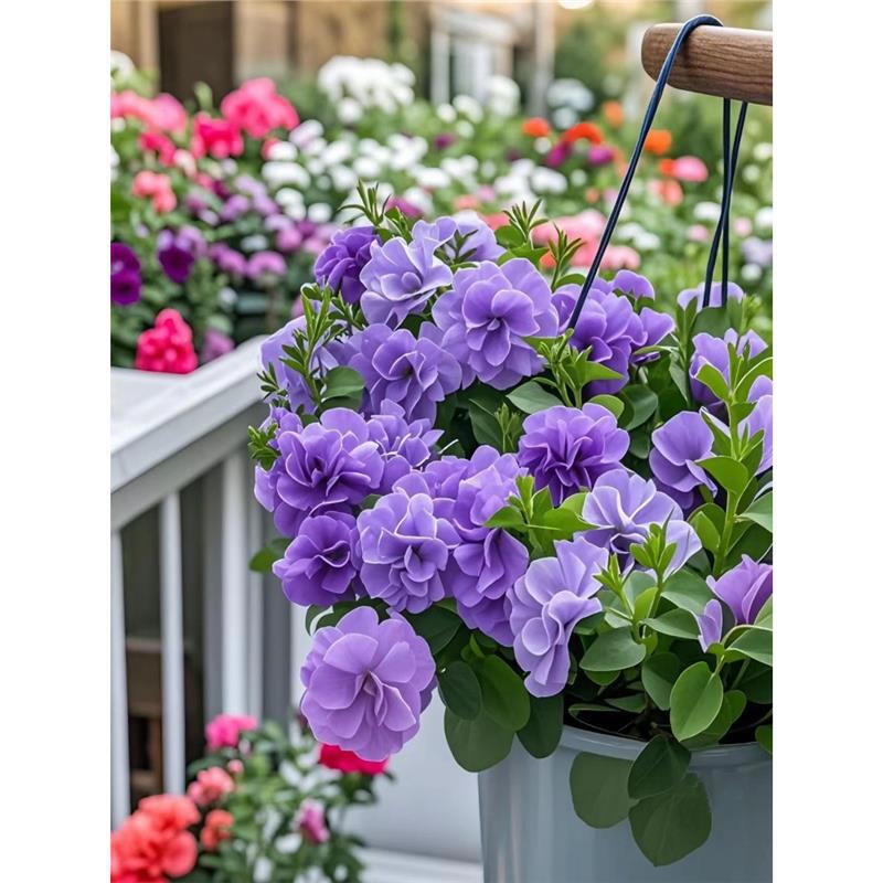 Double petaled dwarf morning glory seeds, multicolored, sea