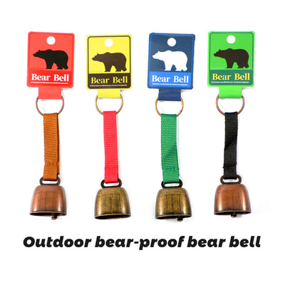 Outdoor backpack waist hanging bear bell climbing metal sil