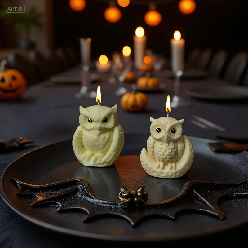 Sanxin Owl Aromatherapy Candle Mold Halloween DIY Handmade