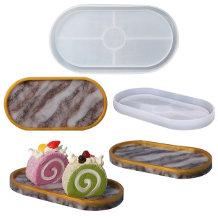 Glue Silicon Proud Dropping Table Plate Elliptical DIY Mold