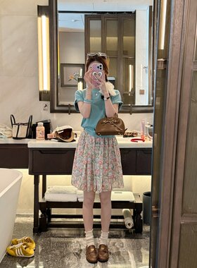 TWINKLE跳跳【云台花园】时尚百搭温柔风花花半身裙女夏新款显瘦
