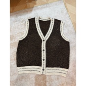 毛衫 TIAO 秋冬时尚 百搭叠穿无袖 法式 撞色亮片马甲