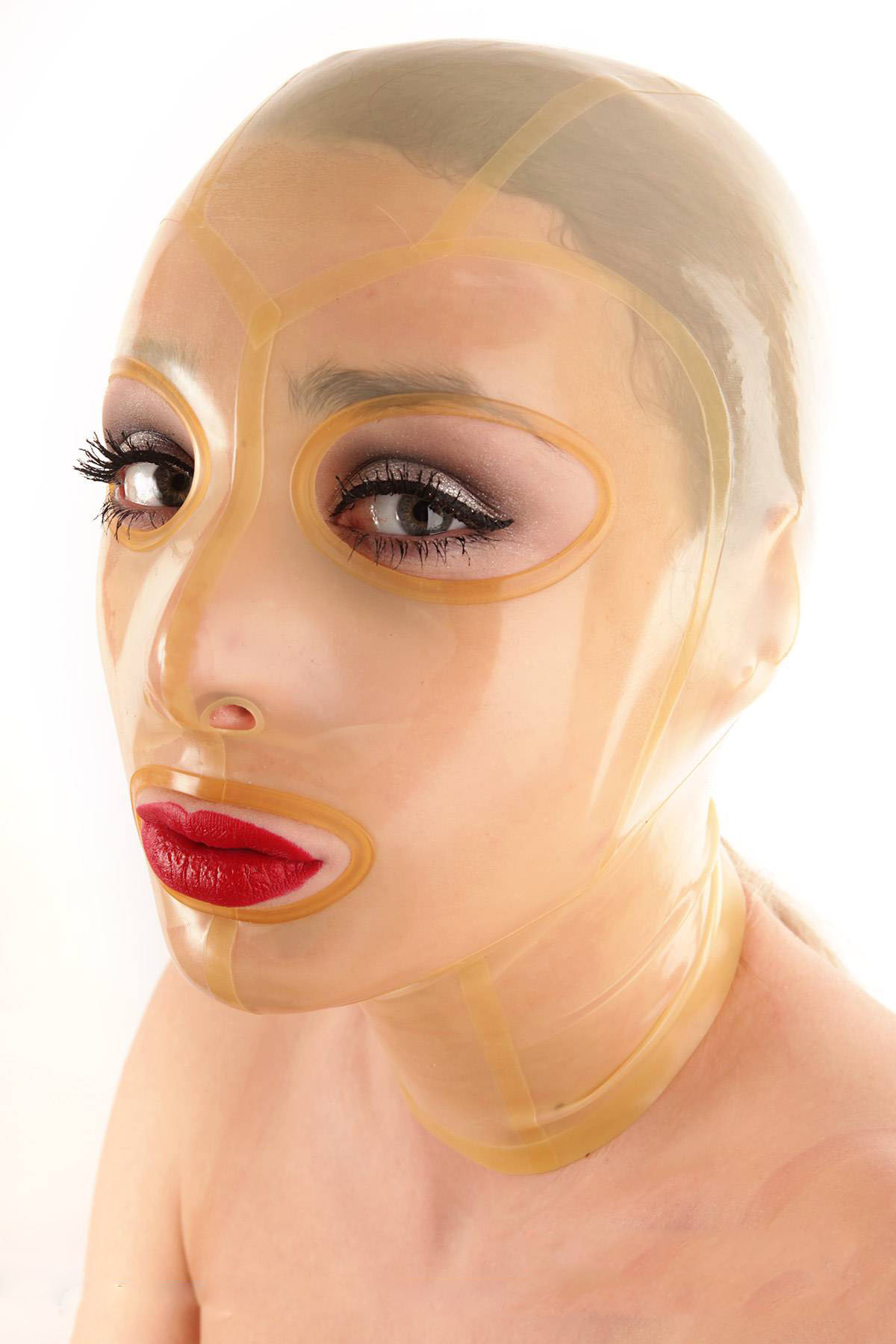 乳胶头套 透明色cos乳胶头套 经典款 开眼鼻嘴 乳胶kig 头套