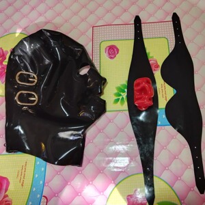 乳胶头套 面具 眼罩 口罩 牙套 latex mask 定制