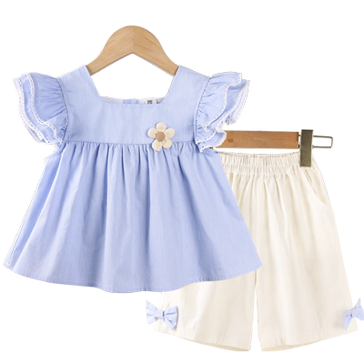 女宝宝无袖衣服裤子两件套