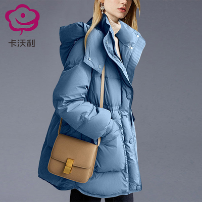 欧美中长款羽绒服休闲