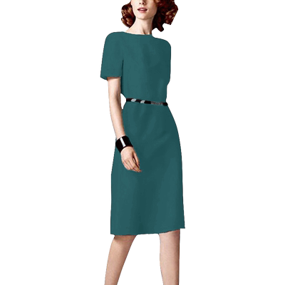 高档新款职业修身风包臀连衣裙